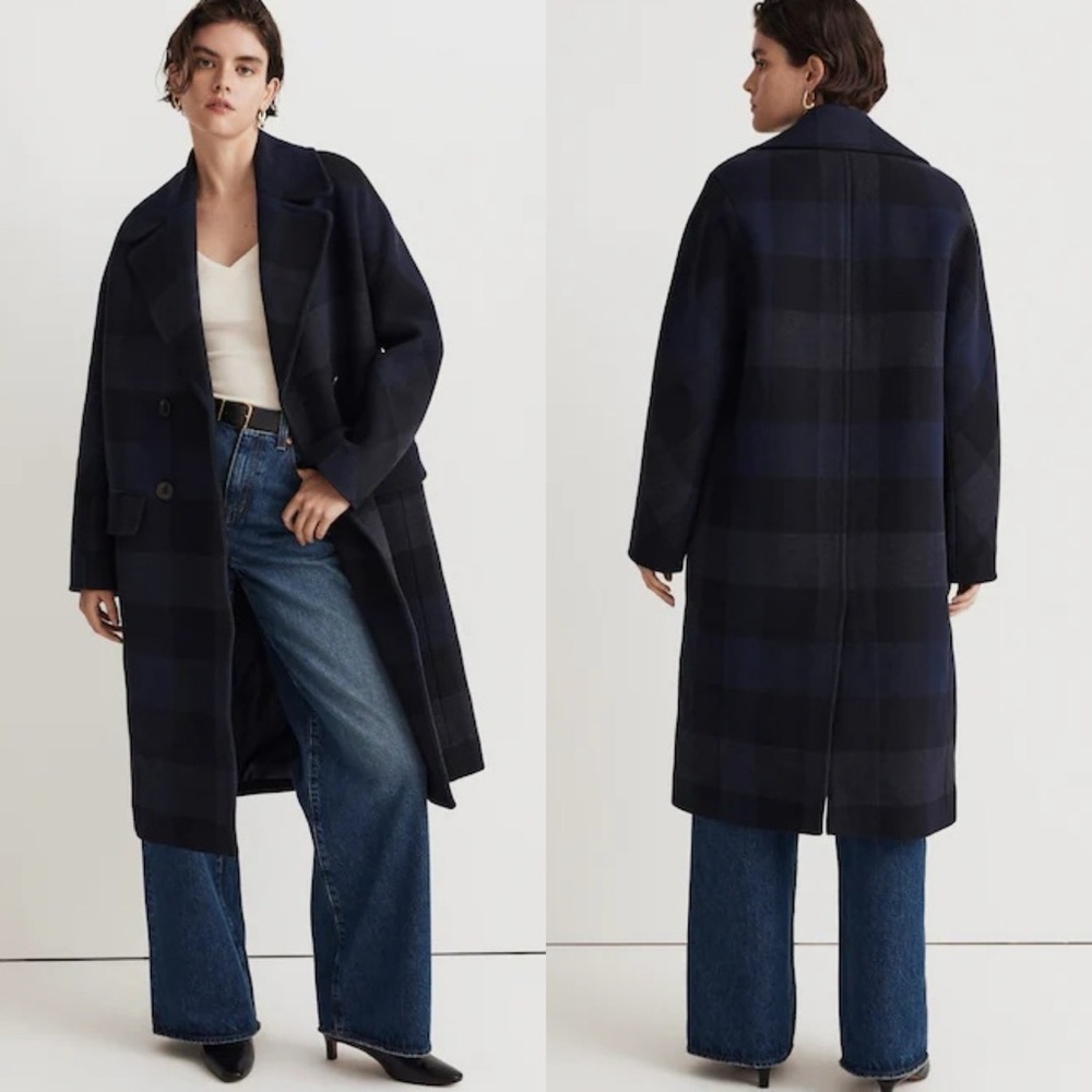 Madewell The Gianna Coat in Plaid Insuluxe Fabric